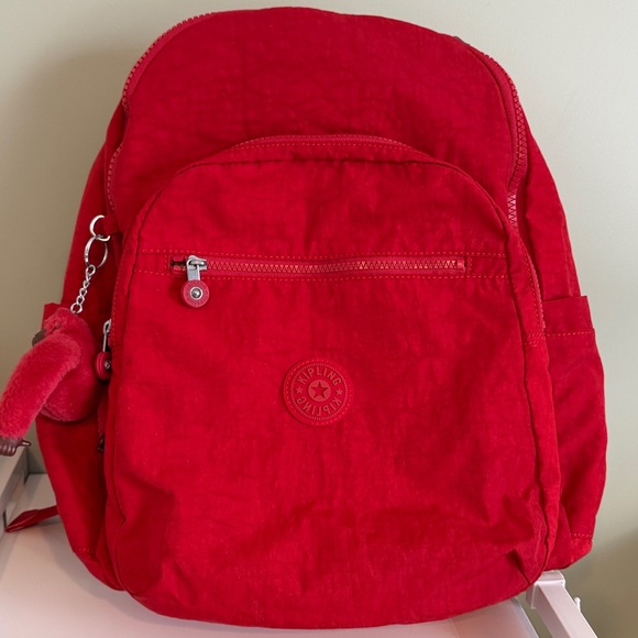 Kipling Cherry Red Backpack - Picture 1 of 4